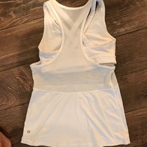 Lululemon white top with built in bra